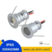 9 шт./лот супер мини 1 Вт Светодиодный потолочный светильник IP65 DC12V DC3V небольшой лестничный шкаф Встраиваемый светодиодный точечный DIY декоративные светильники с отверстием 15 мм