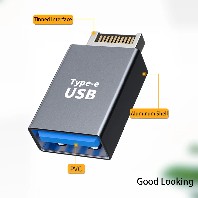 Usb 3.1 Cabeçalho do Painel Frontal tipo e para Cabo de Expansão Usb c Conector Adaptador para Computador Desktop Placa-mãe Plug - Imagem 4