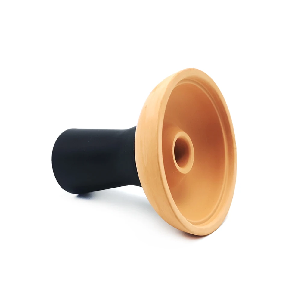 LOMINT 1 Hole Large Clay Hookah Bowl Shisha Tobacco Bowls With Silicone Narguile Accessories LM-282