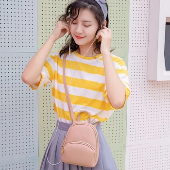 

2020 New Crossbody Messenger Bags Mini Shoulder Bags PU Casual Street Soft Phone Mini Purse Zipper Purses And Handbags
