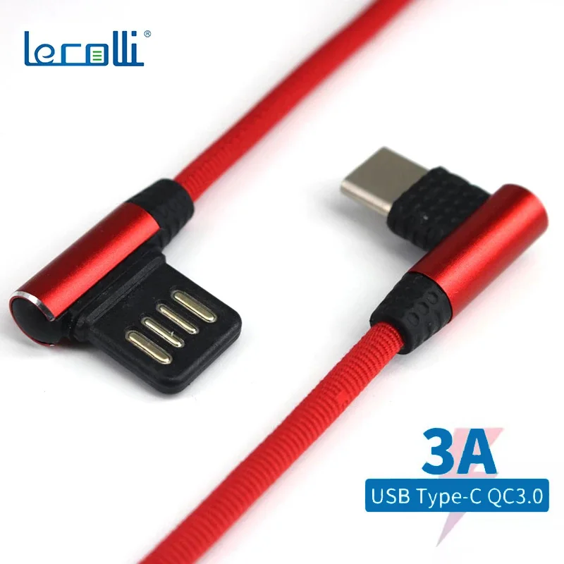 L Shaped 90 Degree Double Sided USB Cable Blind Plug USB Type C Micro