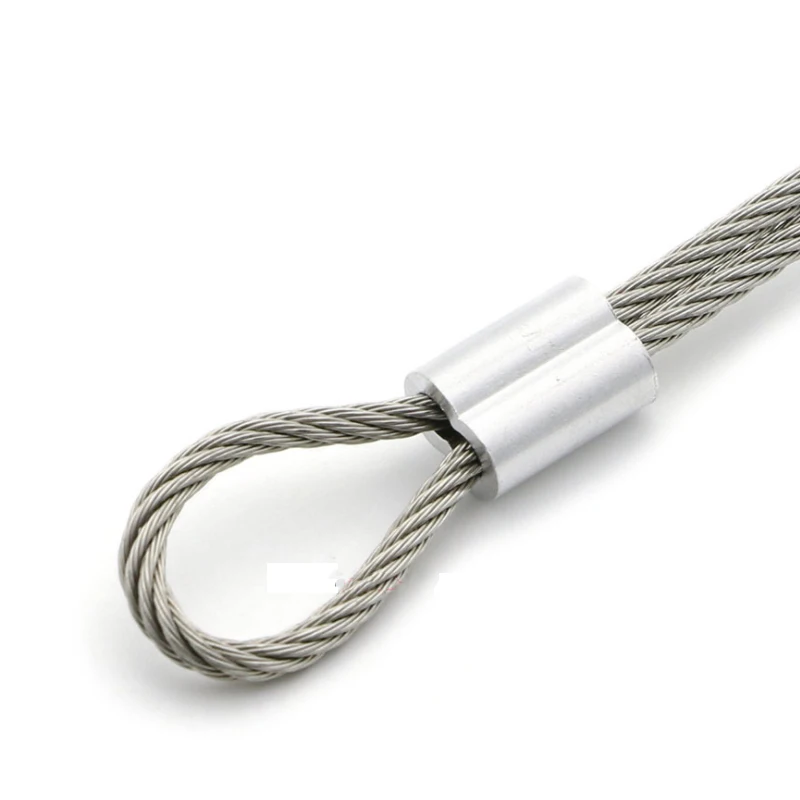 5 Meter 0.8mm 1mm 1.2mm 1.5mm 2mm Diameter Steel Wire bare Rope lifting Cable line Clothesline Rustproof 304 Stainless Steel 7*7