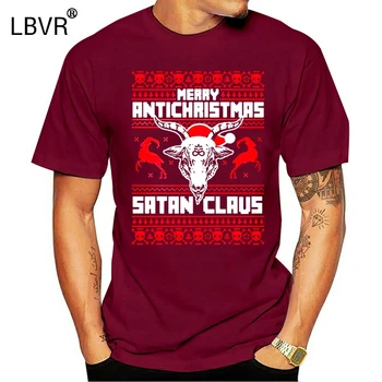 

Men T Shirt Merry Antichristmas Satan Claus Christmas Sweater Women t-shirt