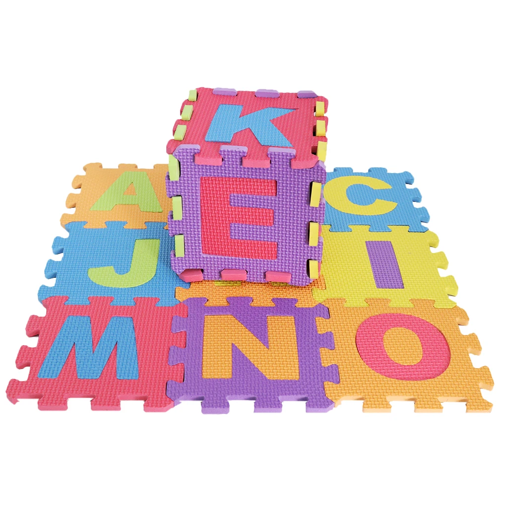 36 Tiles Alphabet Foam Puzzle Play Mat- Interlocking Puzzle Pieces