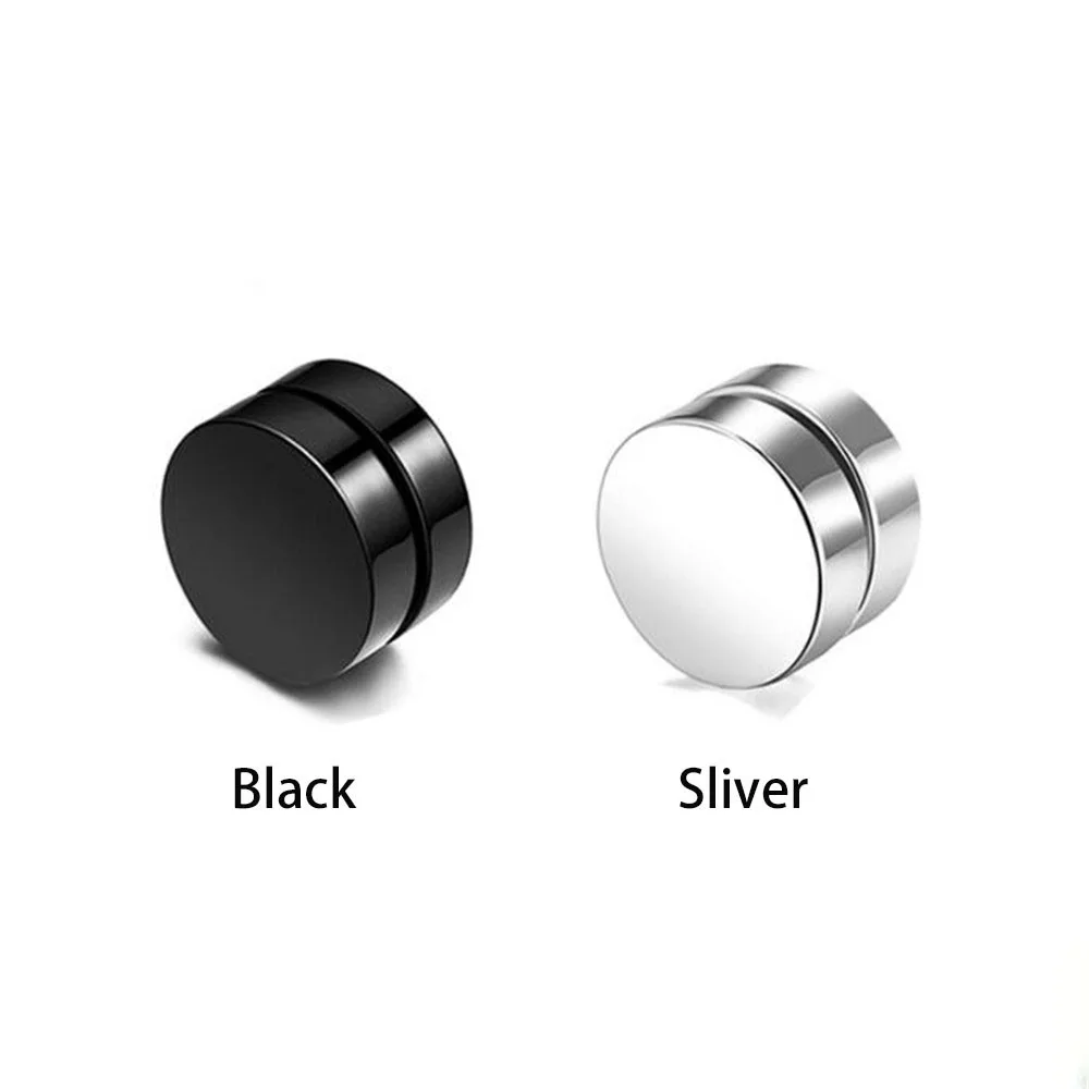 1 шт. магнитные серьги гвоздики из титановой стали в стиле панк для мужчин и