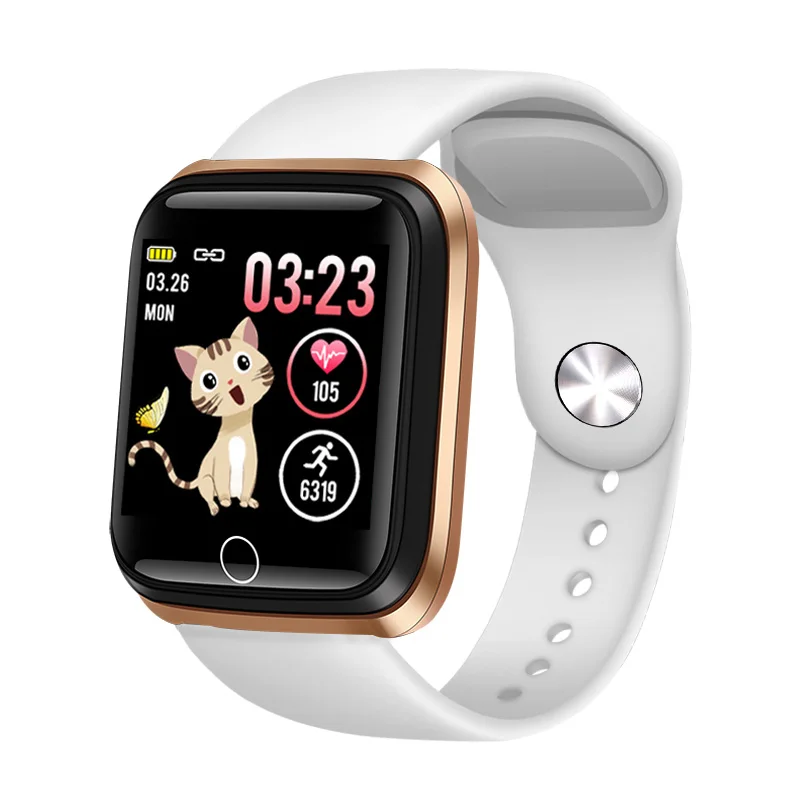 LIGE новые умные часы для мужчин и женщин, мониторинг сердечного ритма, кровяного давления, фитнес-трекер, умные часы, спортивные умные наручные часы+ коробка - Цвет: Gold white
