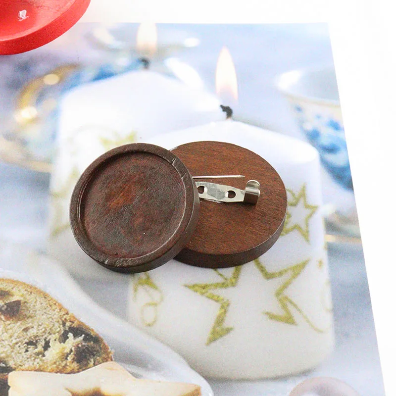 Dark coffee 10 шт 12/20/25/30 мм по дереву Брошь Зажим кабошоны базовые безопасные булавки броши параметры заготовки база DIY расходных материалов для изготовления ювелирных изделий - Цвет: Dark coffee