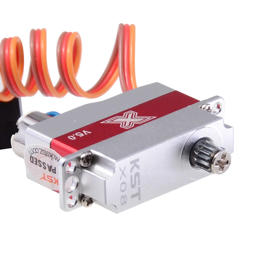 KST Micro Servo X08N V5.0 высокий крутящий момент тонкий крыло светильник с фиксированным крылом рулевое управление DLG планер вертолет