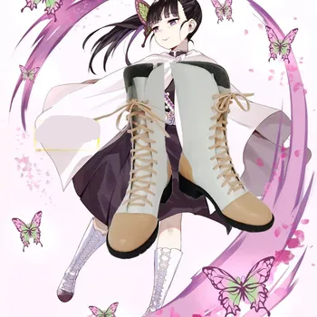 

Demon Slayer Kimetsu no Yaiba Tsuyuri Kanawo Cosplay Shoes Woman men sneakers PU leather shoes Fashion Anime Sneakers PU Boots