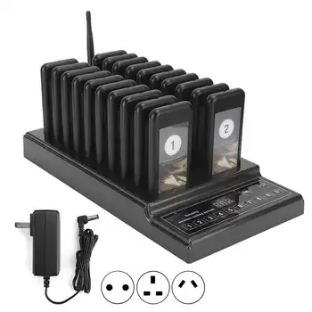 

1-to-20 Restaurant Wireless Calling Pager Wireless Calling System Queuing Guest Paging System 999-Channel Calling Pager 110-240V