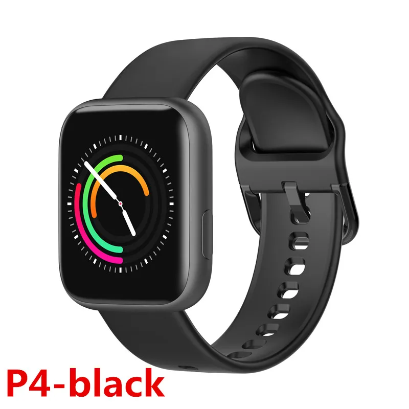 p4 black AMYNIKEER IWO серия смарт-браслет Смарт-часы фитнес-трекер P4/W34/QW21/W58/F10 PK IWO 8 IWO10 IWO9 - Цвет: p4 black