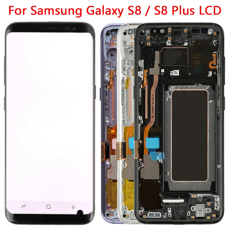

Original S8 LCD For Samsung Galaxy S8 Plus LCD Display Screen Frame Assembly S8 Plus SM-G950F G955F LCD Display With Black Dot