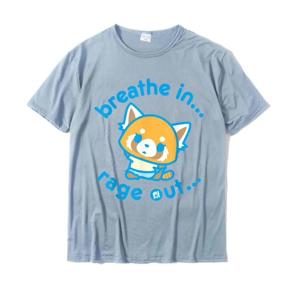 Special Men Tops T Shirt Casual Printing T-Shirt 100% Cotton Short Sleeve Design Tops & Tees Round Collar Drop Shipping Aggretsuko Yoga Breathe In Rage Out T-Shirt__MZ15751 light