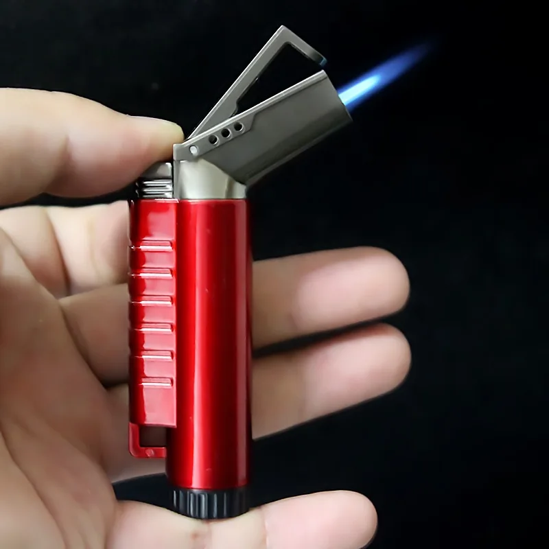 

Elbow Welding Torch Turbo Jet Lighter Blue Fire Windproof Gas Spray Gun 1300C Butane Cigarettes Cigar Lighters Gadgets For Men