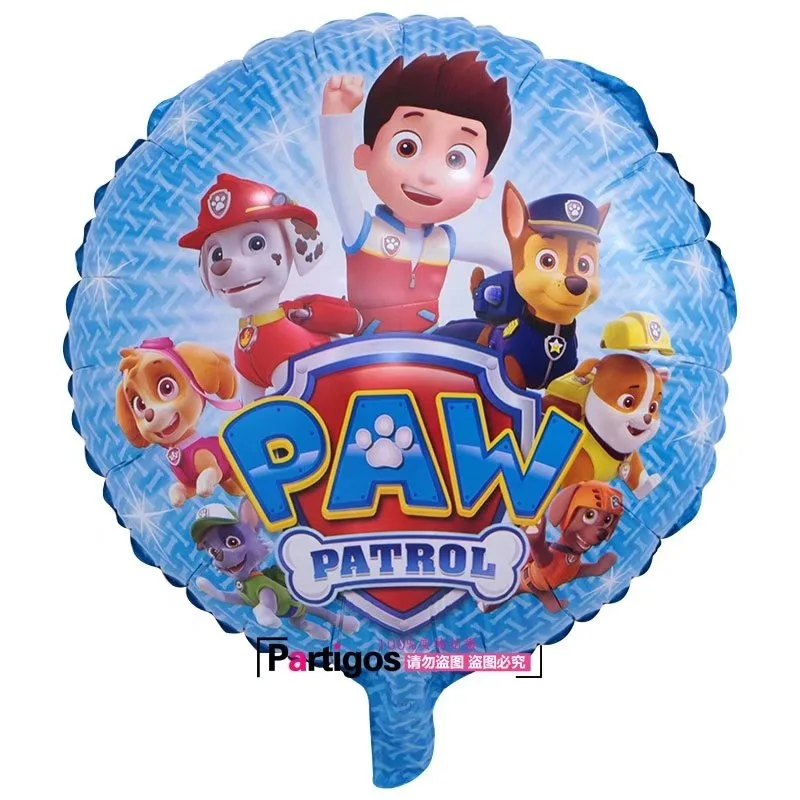 10 шт. Paw Patrol 18 дюймов алюминиевая пленка мультфильм рисунок шарик детская игрушка воздушный шар фестиваль праздник вечерние украшения