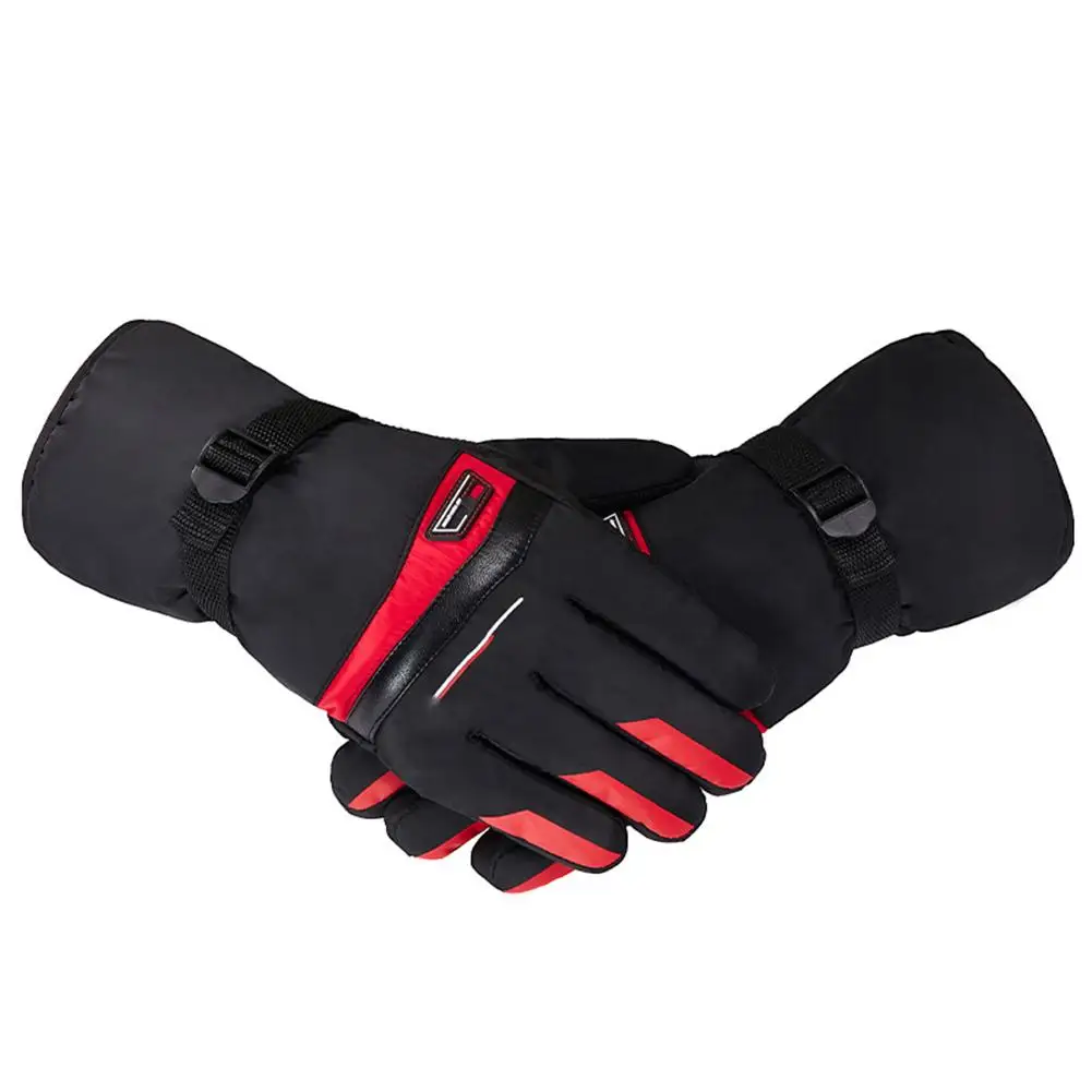 1 пара ветронепроницаемые перчатки тепловые теплые перчатки дышащие зимние мужские и женские черные флисовые перчатки для лыжного спорта варежки для верховой езды