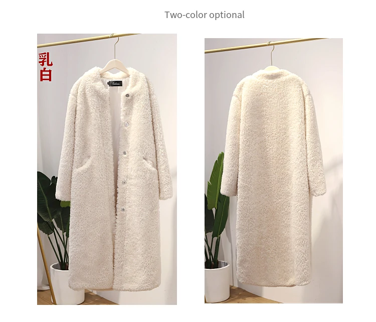 Winter Women Thick Warm Long Faux Fur Coat Female Brand High Quality Fluffy Fur Jacket Plus Size Loose Parkas teddy coat LY711