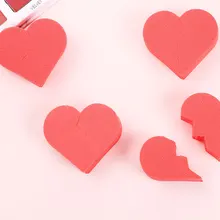 8 шт. сердце желе порошок слоеного 8 хлопок Макияж инструменты, содержащий гидрофильную полиуретановая губка для красоты Косметика CC53