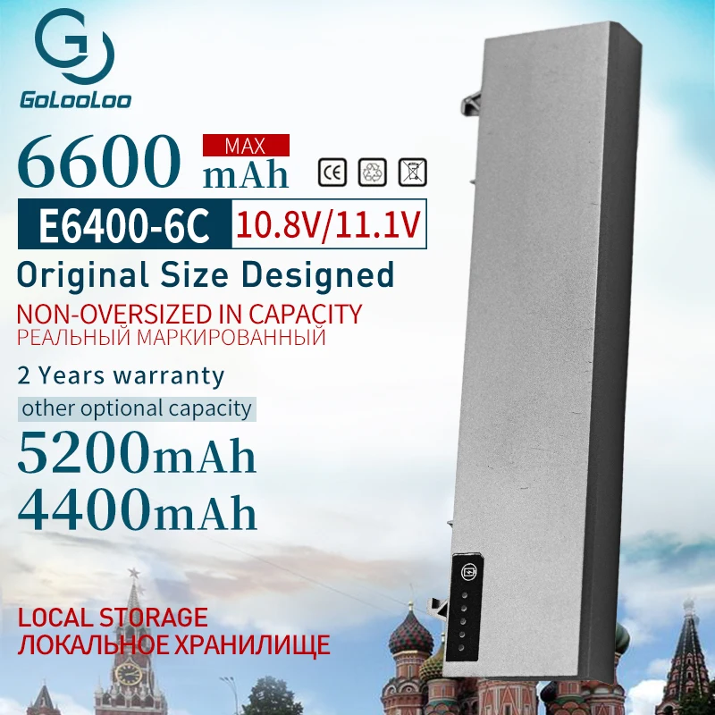 Golooloo 6600 мАч 6 ячеек новый Аккумулятор для Dell Latitude E6400 M2400 E6410 E6510 E6500 312 0215 0748 0749 M4400 M4500