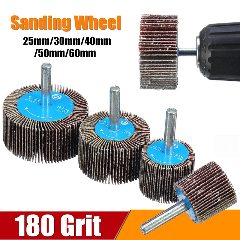 180 Grit 25/30/40/50mm Sanding Flap Wheel Polishing Grinding