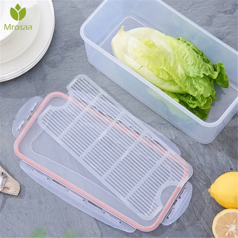 

Hot Refrigerator Food Storage Container with Lid Sealed Crisper Food Fresh Spacer Organizer Case Fresh Keeping Fruit Storage Box