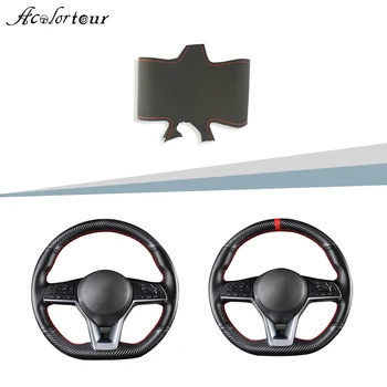 

Hand sewing braid PU and genuine leather car steering wheel cover for NISSAN Qashqai J10 J11 2015 Juke For Rogue For X-TRAIL T32