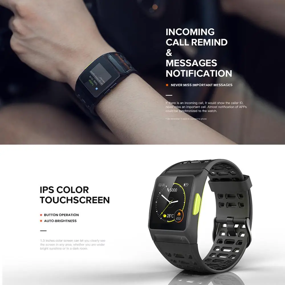 P1 smart watch плавательный gps multi-язык ЭКГ спортивный сердечный ритм браслет полностью совместим с 1,3-дюймовый цветной экран 250 мАч