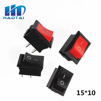 

10pcs/lot 15*10 mm 2PIN Kcd1 Boat Rocker Switch SPST Snap-in ON/OFF Position Snap 3A/250V MINI switch 10*15 mm G130