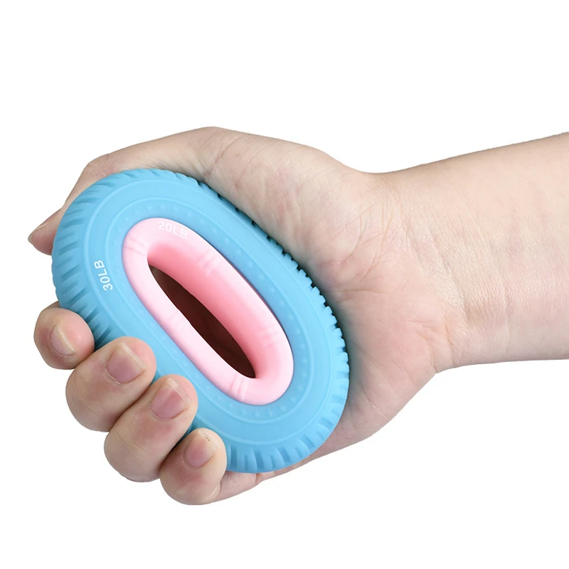 

Composable Silicone Hand Grip 20-90 Pound Gripping Ring Adjustable Carpal Expander Finger Trainer Exercise Carpal Expander