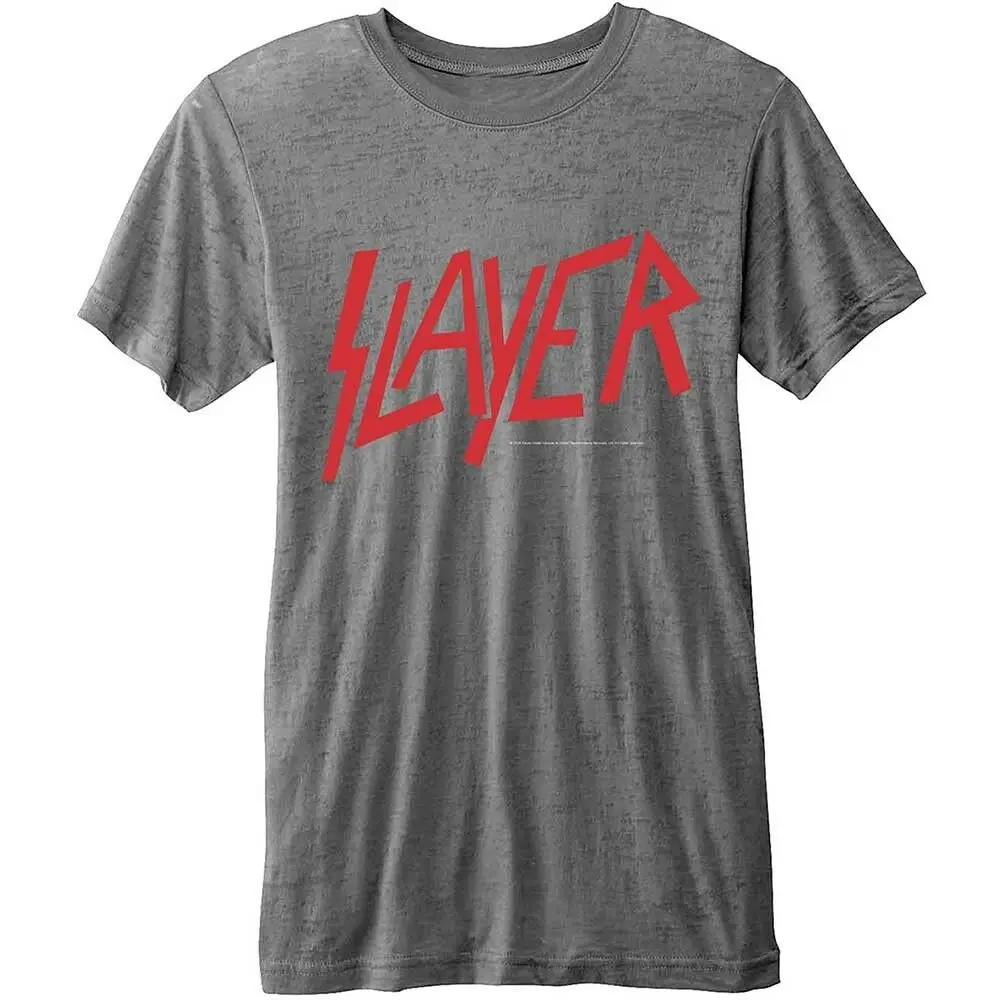 

Slayer Men Grey Logo Short Sleeve T-Shirt Official Fan Merchanside Small -