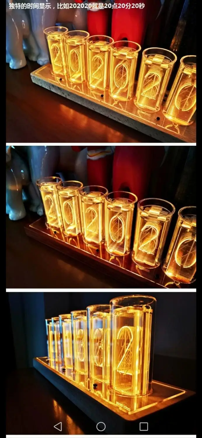 Цифровые светящиеся часы RGB набор трубок Nixie DIY электронные настольные в стиле