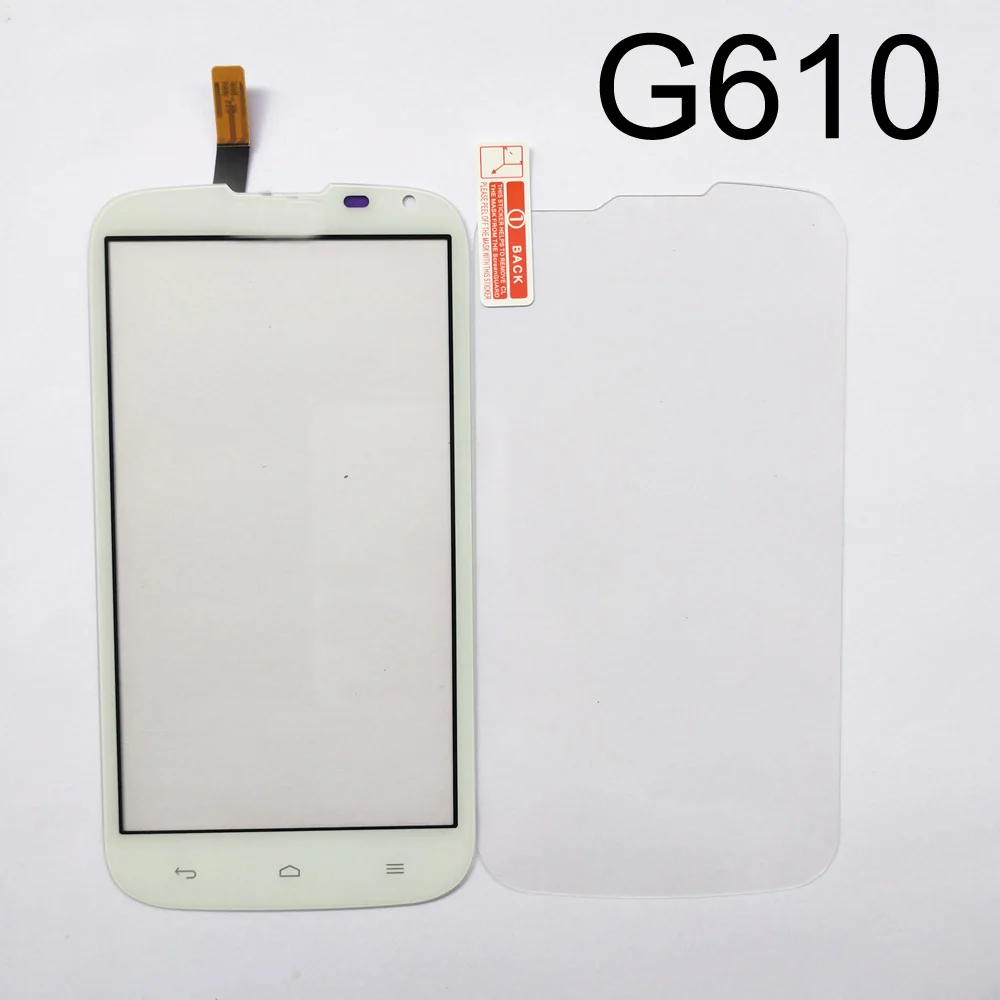 Сенсорное стекло для huawei Ascend G510 G6 G610 G7 G730 сенсорный экран дигитайзер панель Замена свободное Закаленное стекло пленка - Цвет: G610 White