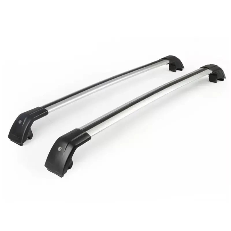 ALWAYSME 2PCS Universal Fits For No Gap Car With Original Roof Rack SUV Roof Rack Crossbars For Kayak Cargoline Snowboarding - Color: Silver