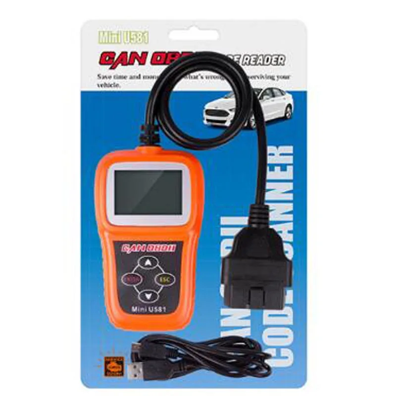 OBD2 сканер может OBDII/EOBDII Reade U581 считыватель кодов OBD2 OBD II диагностический инструмент U581