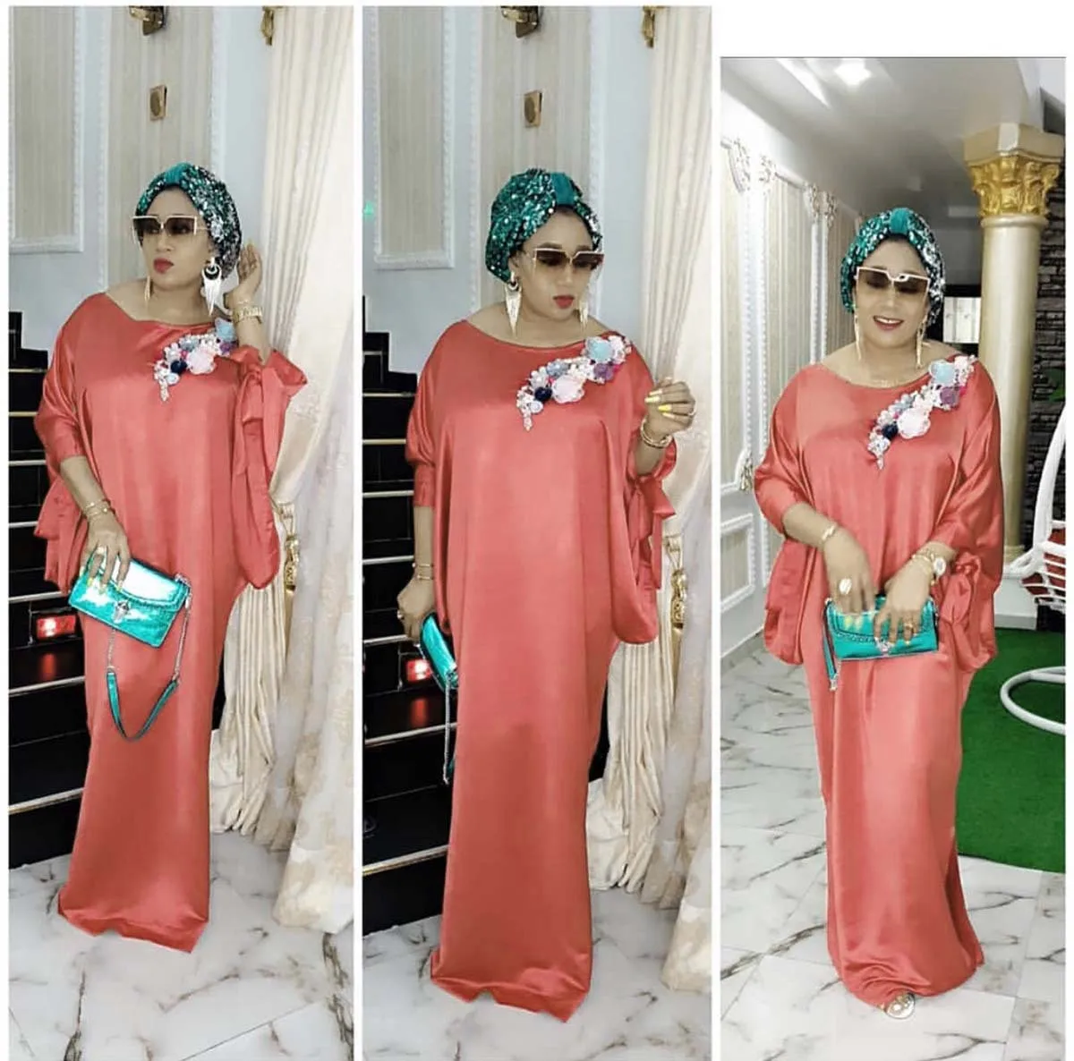 

2019 elegent summer african polyester plus size long dress