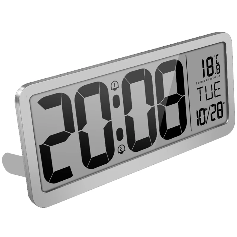 

Extra Large Digital Wall Clock, Desk Clock, Auto Time Self Setting Alarm Clock, Auto DST Time Changing,Jumbo Number Clock Date