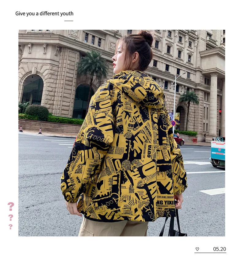 2XL плюс размер Камуфляж над размером d простая куртка-пальто осень женские уличные куртки Женская рабочая куртка корейский SA366S30