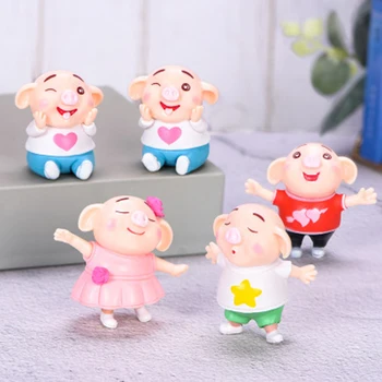 

ZOCDOU 1 Piece Pig Cartoon Pigling Piglet China HongKong USA Statue Figurine Crafts Ornament Miniatures Decoration