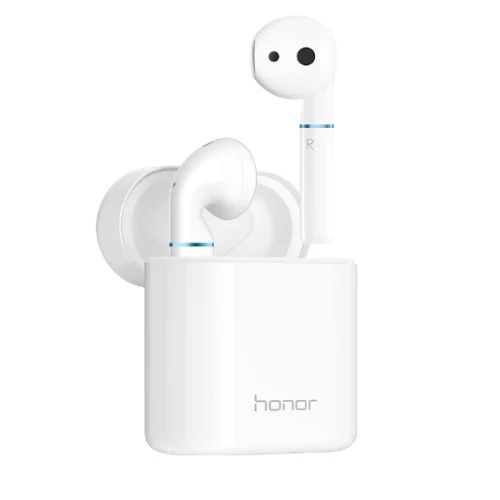 white Huawei Honor Flypods Беспроводные Наушники Hi-Fi TWS Bluetooth наушники водонепроницаемые IP54 Tap управление беспроводной зарядкой - Цвет: white