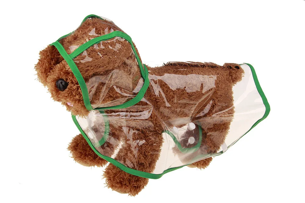 Водонепроницаемый дождевик для собак с капюшоном прозрачный собачий плащ для щенков дождевые пальто плащ костюмы Одежда товары для животных, собак