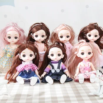 

1/3 13 CM Movable Jointed BJD Dolls With Clothes 16 CM Cute Exquisite Dress up Makeup Fahsion BJD Dolls Play House Toys For Kids