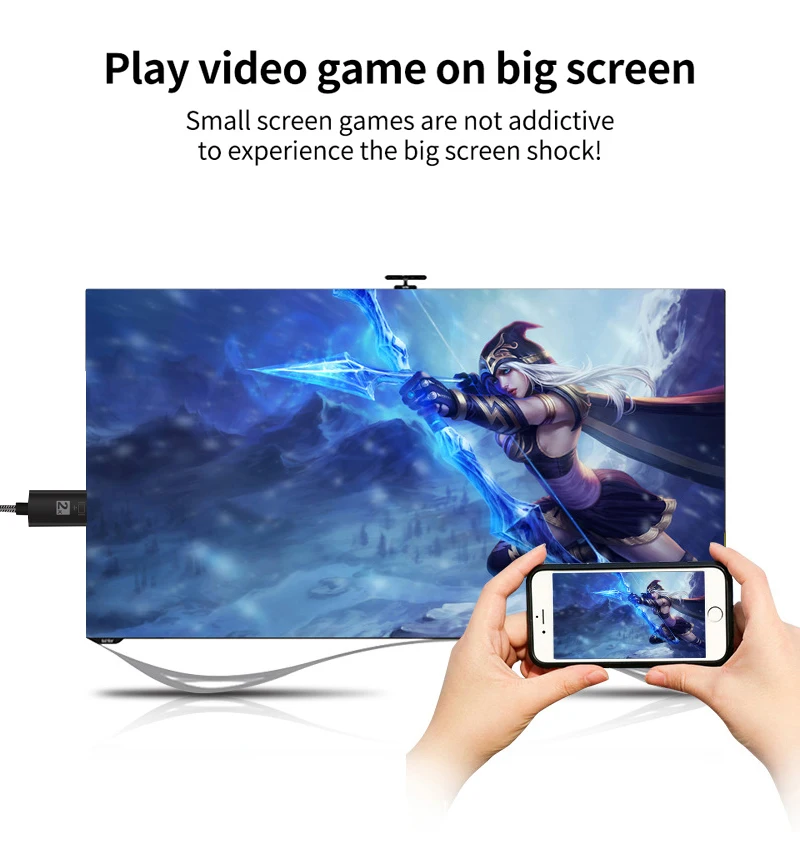 2K 1080P iOS зеркало для экрана телефона подключение к ТВ AV адаптер HDMI видео кабель