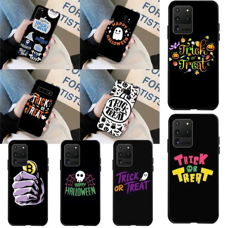 

HPCHCJHM Halloween trick or treat Bitcoin Unique Design Phone Cover for Samsung S20 plus Ultra S6 S7 edge S8 S9 plus S10 5G