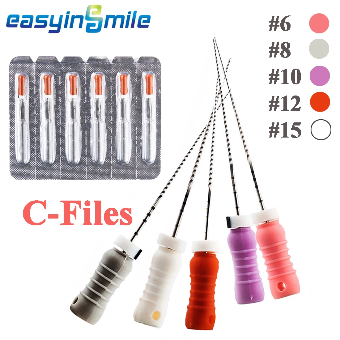 EASYINSMILEEndodonticHandFilesDentalStainlessSteelCFile25MM