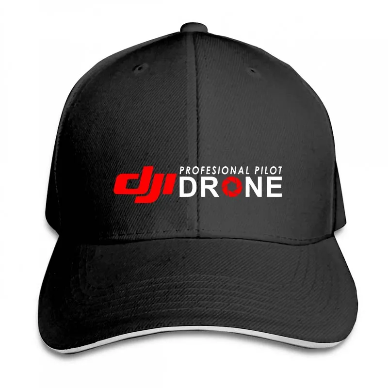 DJI Профессиональный пилот Дрон бейсбольная кепка Мужчины Женщины Дальнобойщик шляпы Мода Регулируемая Кепка - Color: 2-Black