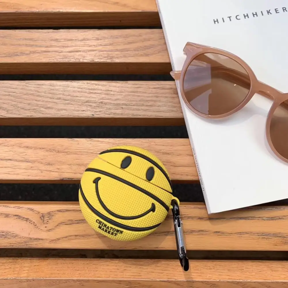 

Cute basketball smiling face Silicone Case for Apple Airpods 1 2 Accessories Case Protective Cover Bag Box Earphone Case