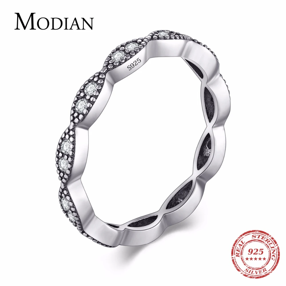 2018 nejvyšší kvality originální autentické skutečné 925 stříbro stohovatelné prsten CZ šumivé jemné svatební šperky pro ženy dárek