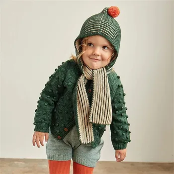 

Misha and puff toddler boys girls knit scarf with hat baby keep warm winter accessories brand kids scarf