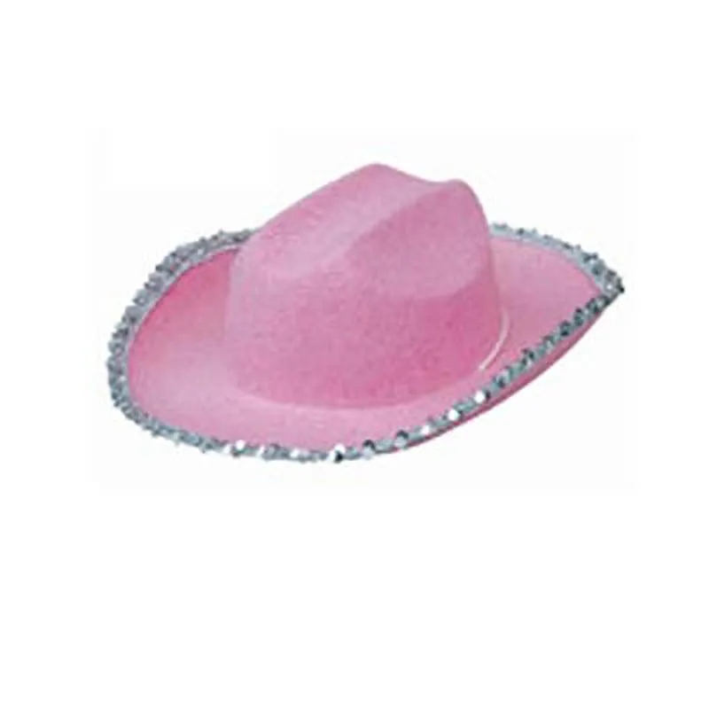 

[Manufacturers Direct Selling] WOMEN'S Pink with Sequin Cowboy Shaping Cap Holiday Party