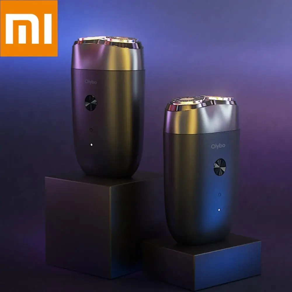 Xiaomi Olybo электробритва, бритва с двойным лезвием, бритва для бороды, машинная стирка, USB, перезаряжаемый, type-C, быстрая зарядка, триммер для бороды